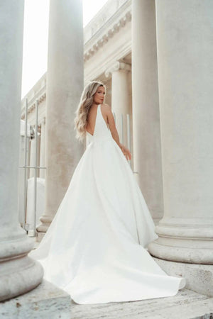 7755 | Stella York | Modern Wedding Dress | Wedding Gown with Pockets