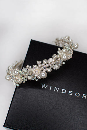 Silver Pearl Headband - Bridal Brilliance
