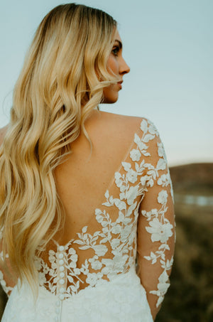 7586 | Stella York - Bridal Brilliance Sleeves winter wedding dress