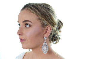Earrings | Long Drop (WE304) - Bridal Brilliance