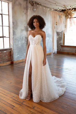TINLY | All Who Wander | BOHO A-LINE WEDDING DRESS | STRAPLESS | SWEETHEART NECKLINE