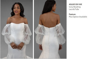 Stella York lace & Tulle Puff sleeve - Bridal Brilliance