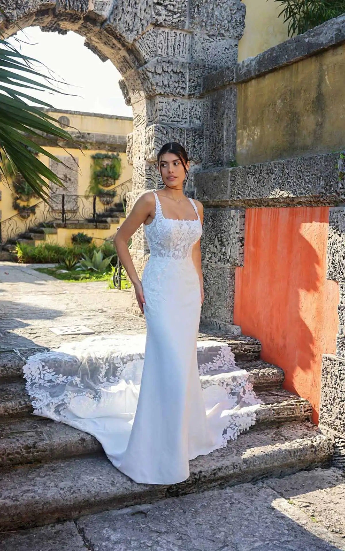 8256 Modest A-Line Lace Bridal Gown -
