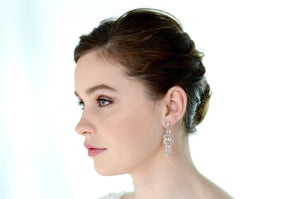 Earrings | Short Drop (WE730) - Bridal Brilliance