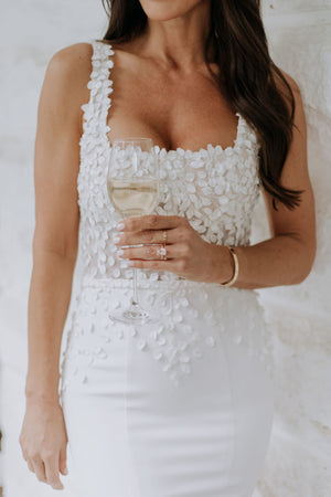 CHLOE | Kellylin Couture | Wedding Dress | Square Neckline | 3D lace | Wedding dress