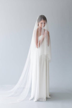 Cathedral length veil with blusher - Bridal Brilliance